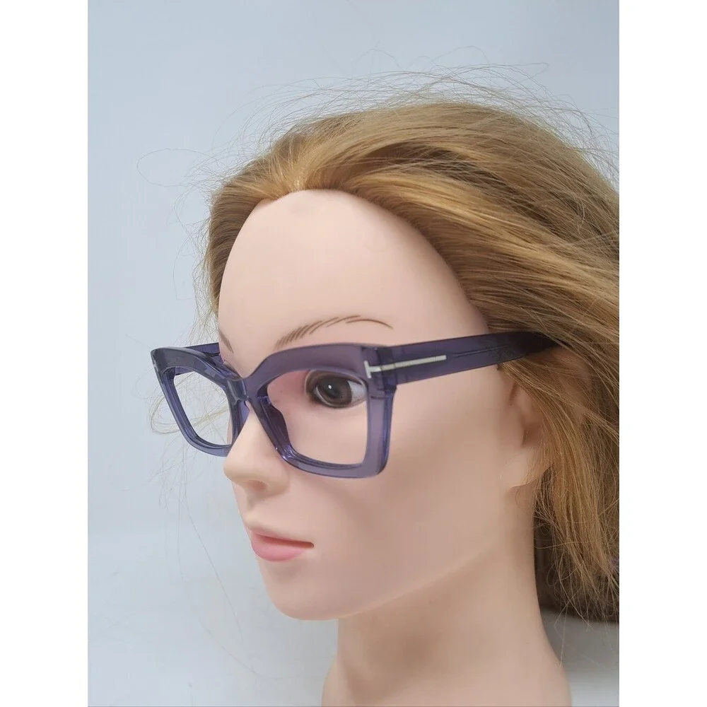 Tom Ford Women's Frames Glasses Purple Translucent Cat-Eye TF 5766-B 54-19-140